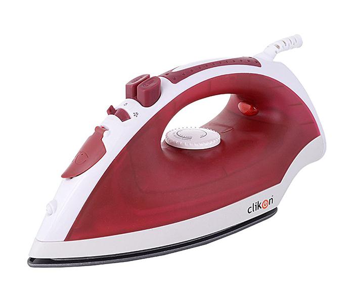 Clikon CK4106 Non-Stick Plate Electric Steam Iron Box with Burst Function - Red - Zoom Image 4