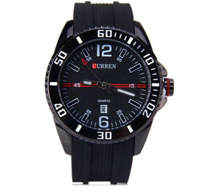 Curren 8178 Analog Quartz Watch For Men Black - Zoom Image 2