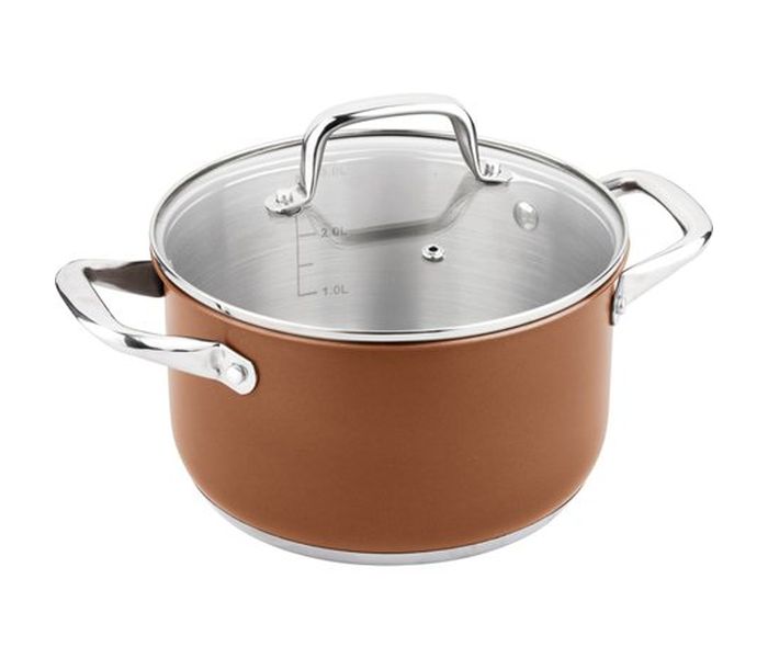 Lamart LT1040 Joli 3.6L Casserole with Glass Lid, Brown - Zoom Image