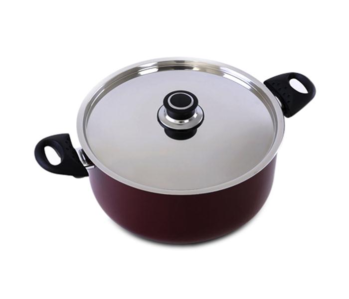 Royalford RF389C22 22 cm Non-Stick Cooking Pot - Maroon - Zoom Image 1