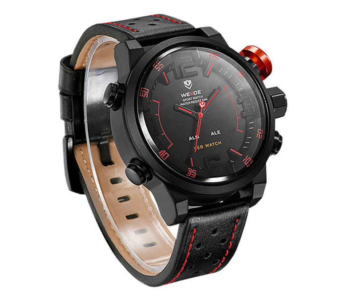 Weide WH-5210LB Analog and LED Digital Watch Black and Red - Zoom Image 1