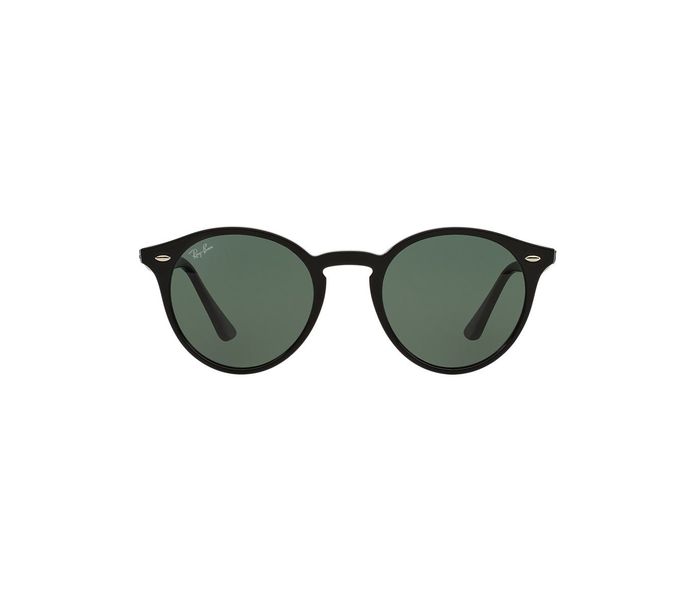 Ray-Ban RB21806017151 Round Black Frame & Grey Green Mirrored Sunglasses for Unisex - Zoom Image 1