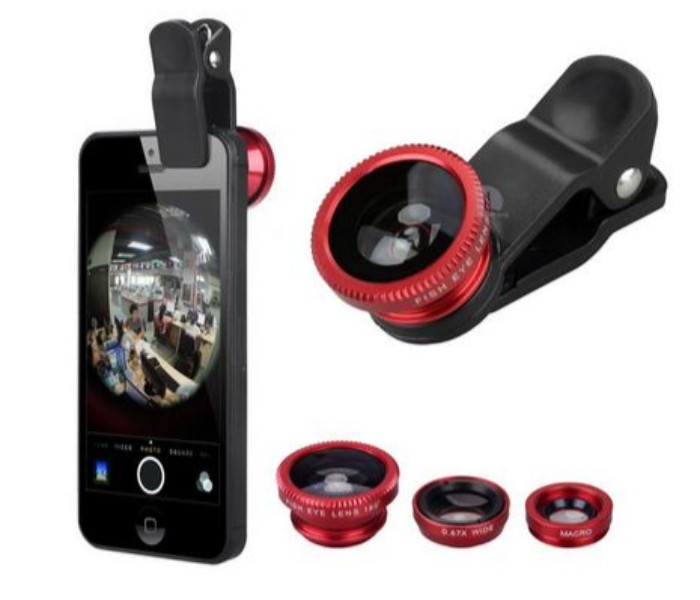 Universal Clip Lens for All Smartphones UCL54 Black and Red - Zoom Image 2