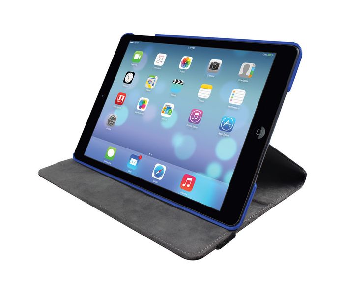 Promate Spino-Air Protective Fabric Cover with Rotatable Inner Shell for iPad Air - Blue - Zoom Image 2