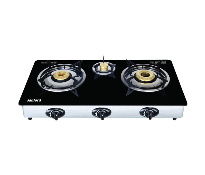 Sanford SF5325GC Glass Triple Burner Gas Stove - Black - Zoom Image