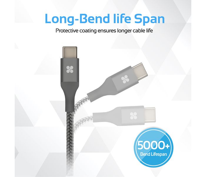 Promate UniLink-LTC2 USB Type-C OTG Cable with Lightning Connector - Grey - Zoom Image 5