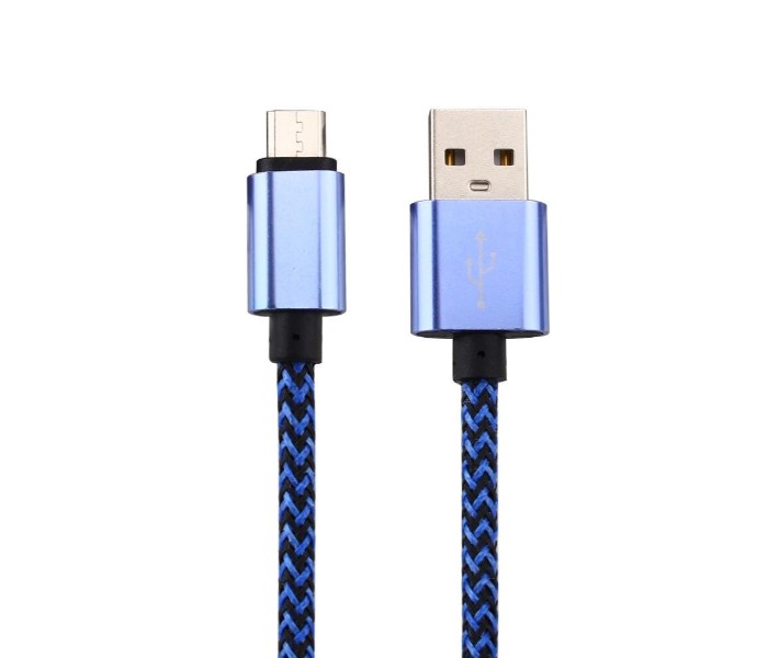 Fast Charging Nylon Micro USB Data Cable for all Android Devices SMCA3 Multicolor - Zoom Image 3