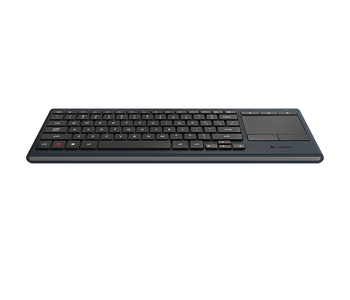 Logitech 920-006093 K830 Wireless Illuminated Wireless Keyboard with Touchpad - Black - Zoom Image 1