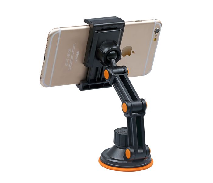 Promate RiseMount Multi-Level Car Mount Holder for Mobile Phone with 360 Degree Rotatable - Orange - Zoom Image 1