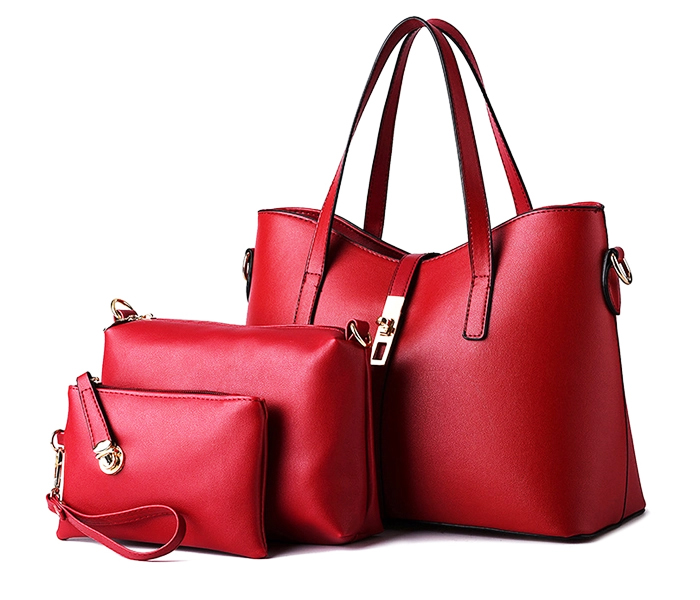 AKM AKM013 3PCS Rich Quality Womens Shoulder & Handbags - Red - Zoom Image 3