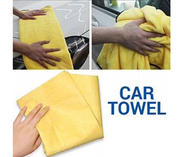 Super Wash Microfiber Car Towel, Yellow - Zoom Image 1