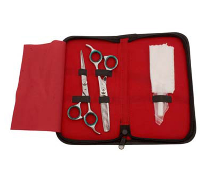 Tips & Toes TT-637&638 Stainless Steel Professional Barber Shear Kit - Polish Finish - Zoom Image 4