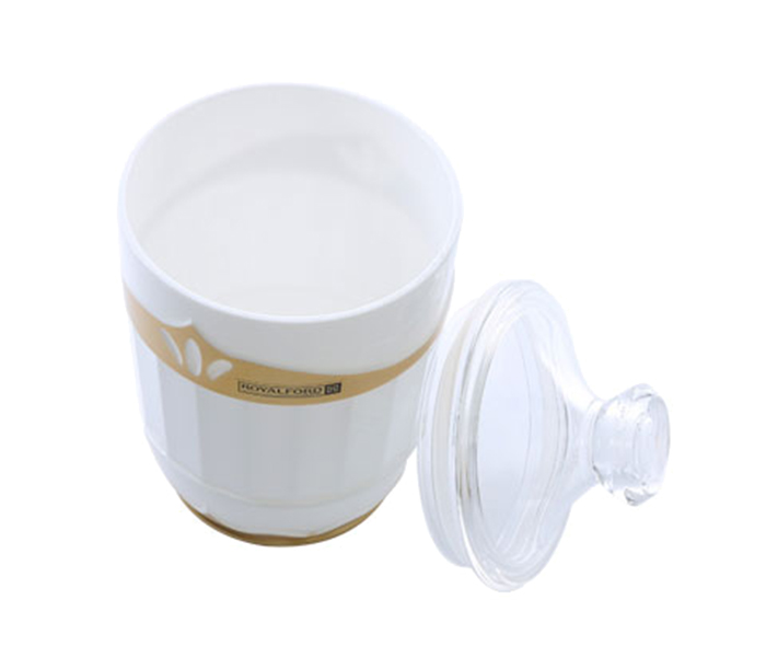 Royalford RF8238 760ml Acrylic Rio Canister - White - Zoom Image 1