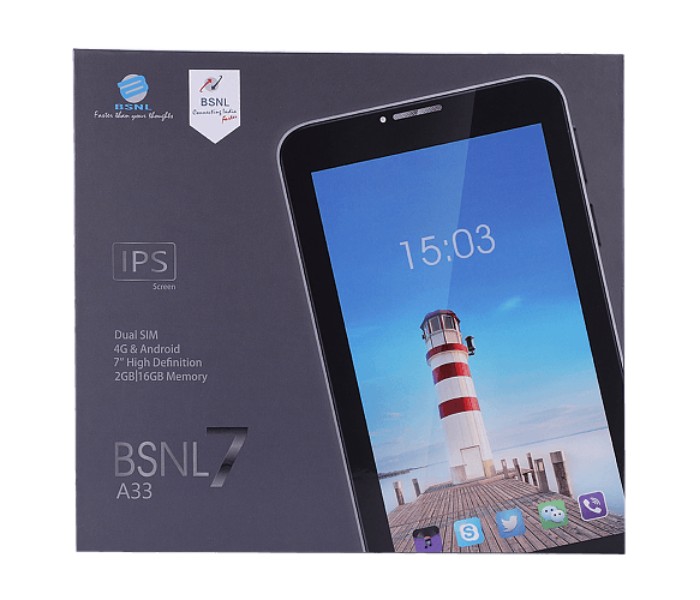 BSNL A33 7 Inch 4G LTE Tablet with Android 6.0, 16GB, 2GB DDR3, Wi-Fi, Quad Core, Dual Camera Blue - Zoom Image 4