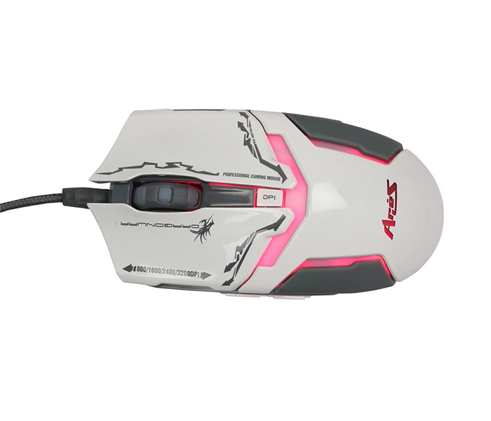 Dragon War G10 Aries 3200 DPI Gaming Mouse - White - Zoom Image 1