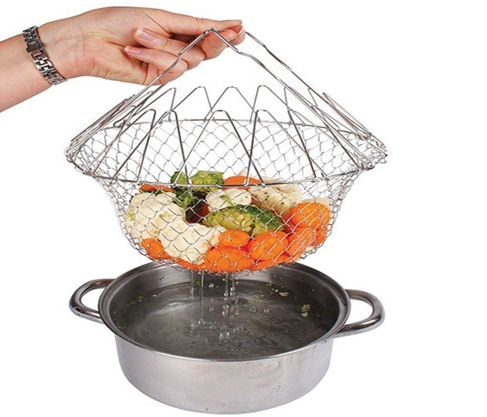 Magic Kitchen 12 In 1 Multi functional Stainless Steel Folding Chef Basket Tool - Zoom Image 1