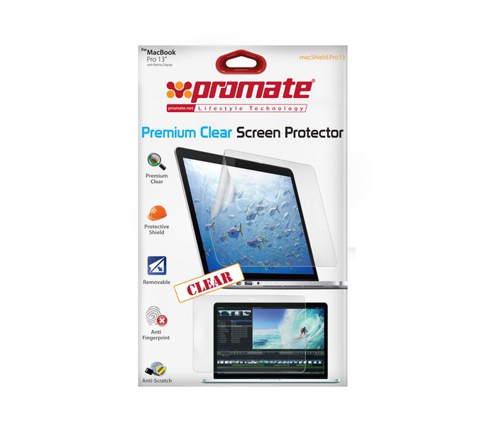 Promate MacShield.Pro13 13-inch Premium Clear Screen Protector, Clear - Zoom Image 2