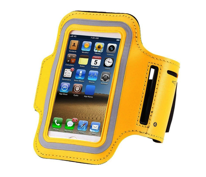 Zooni Running Sports Armband For Smartphones Under 4.7 Inches - Yellow - Zoom Image 1