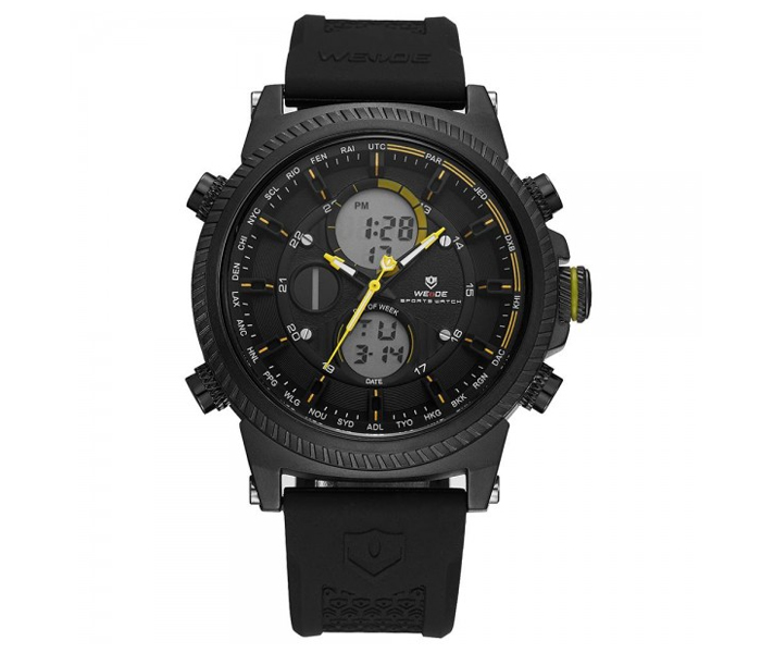 Weide WH-6403PU Analog and LCD Digital Watch Black and Yellow - Zoom Image 1