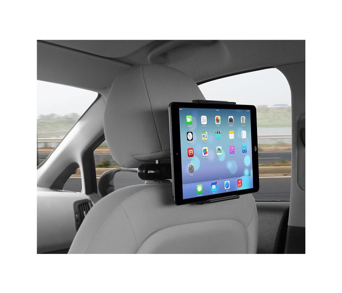 Promate Proholder3 Universal Car Headrest Tablet Mount Holder for Tablet and iPad - Black & Blue - Zoom Image 4