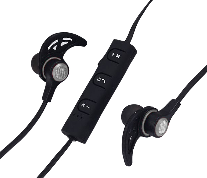 Platinum BT550 Wireless Bluetooth Ear Phone Black and Silver - Zoom Image