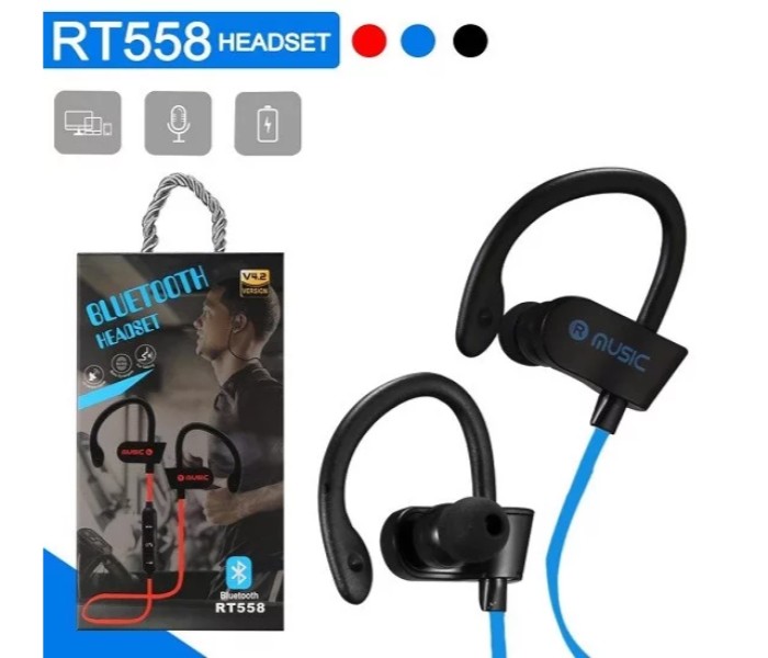 Wireless Sports Bluetooth Stereo Headset With Mic & Volume Control RT558 - Multicolor - Zoom Image 3