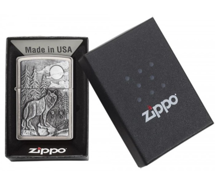 Zippo 20855 200 Timber Wolves Lighter Silver - Zoom Image 3