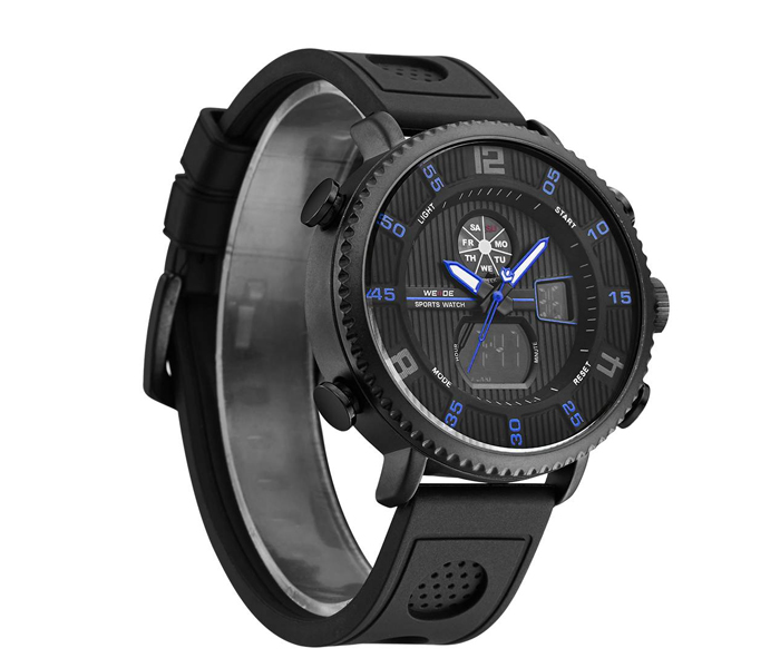 Weide WH-6106PU Analog and LCD Digital Watch Black and Blue - Zoom Image 1