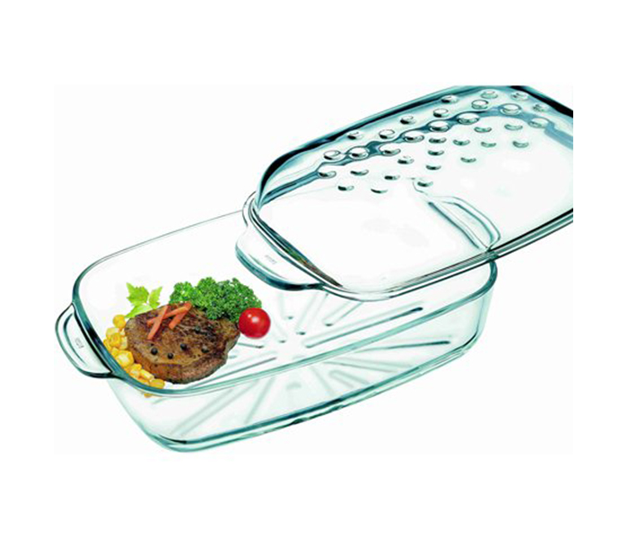 Lamart LT3005 3.2L Glass Oblong Casserole Dish with Lid - Zoom Image