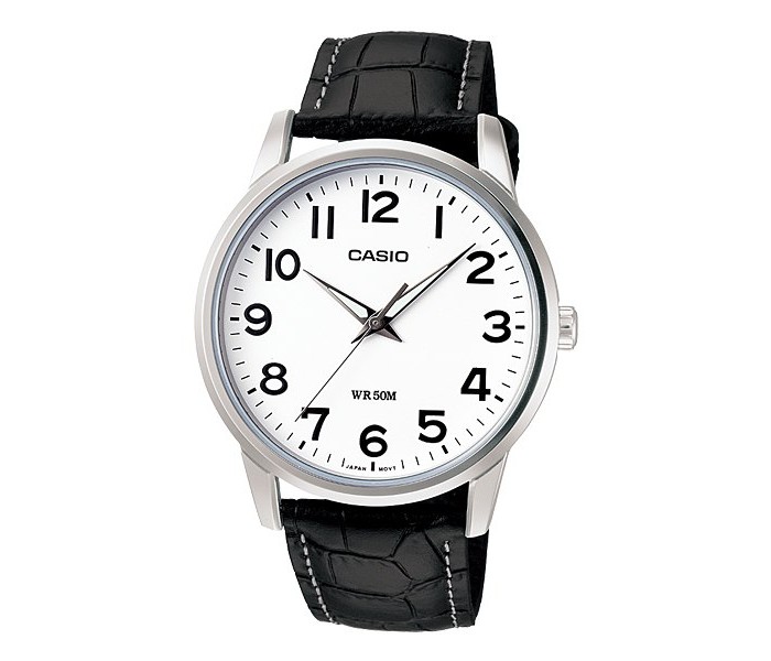 Casio MTP-1303L-7BVDF (CN) Mens Analog Watch Black and White - Zoom Image