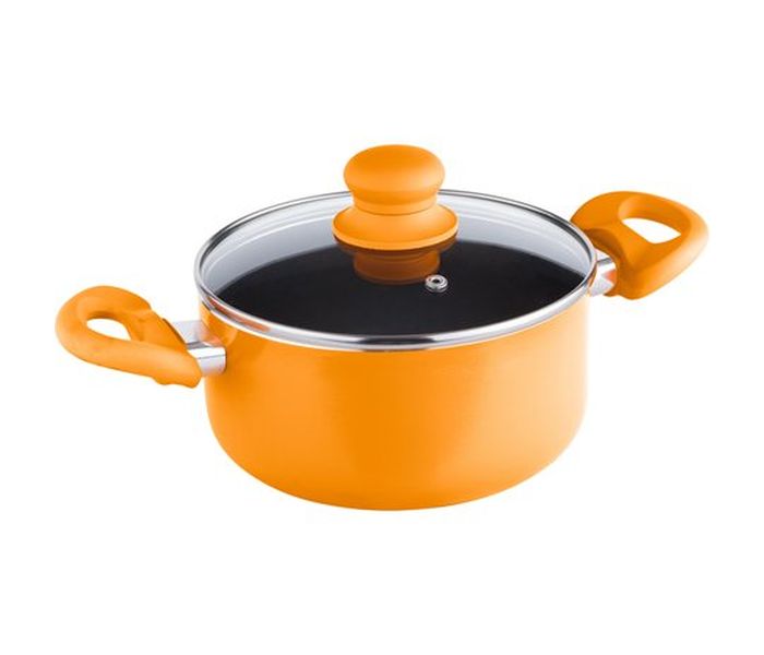 Lamart LT1031 18CM Casserole with Lid, Orange - Zoom Image