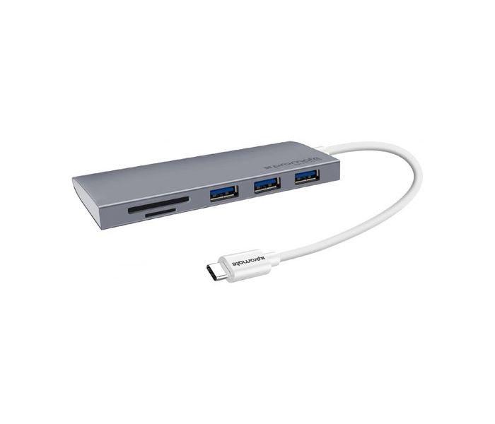 Promate Synchub-C3 SuperSpeed USB-C 3.1 Type-C Hub, Grey - Zoom Image 2