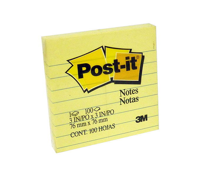 Post-it 630 3 x 3-inch Ruled Sticky Note - Canary Yellow - Zoom Image 1