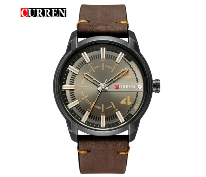 Curren 8306 Fashion Sport Watch For Men Brown and Grey - Zoom Image