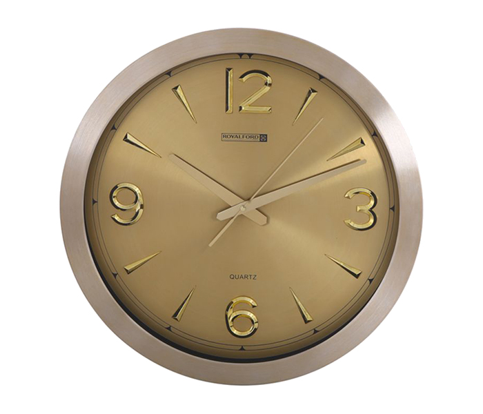 Royalford RF9279 Analog Wall Clock - Gold - Zoom Image 1