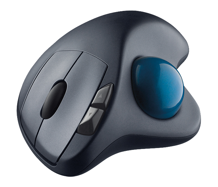 Logitech 910-001882 M570 Wireless Trackball Mouse - Silver & Blue - Zoom Image 3