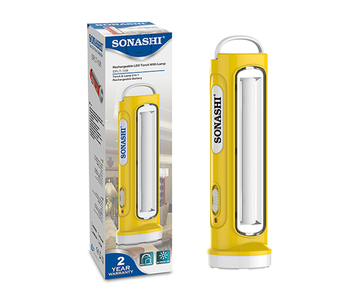 Sonashi SPLT-108 2-In-1 Rechargeable LED Torch with Lamp - Yellow - Zoom Image 3