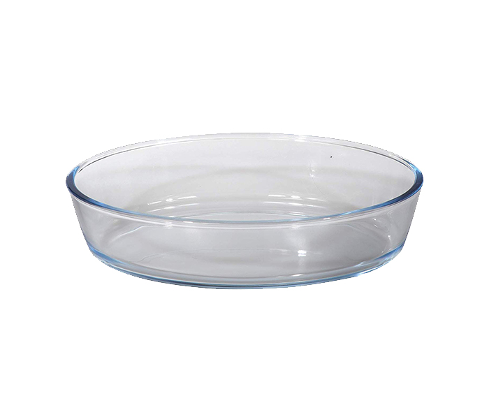 Royalford RF8804 3 Pieces Oval Glass Baking Tray - Clear - Zoom Image 1