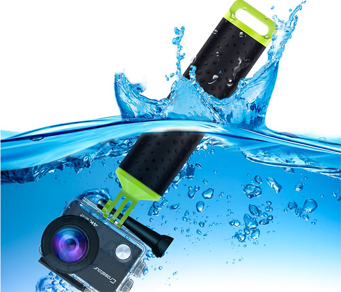 Crosstour Floating Hand Grip Waterproof Handle for Gopro Apeman Victure Action Camera - Green & Black - Zoom Image 1