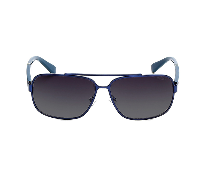 Guess GU6868 91B Rectangular Blue & Green Frame and Brown Gradient Mirrored Sunglasses for Unisex - Zoom Image 4