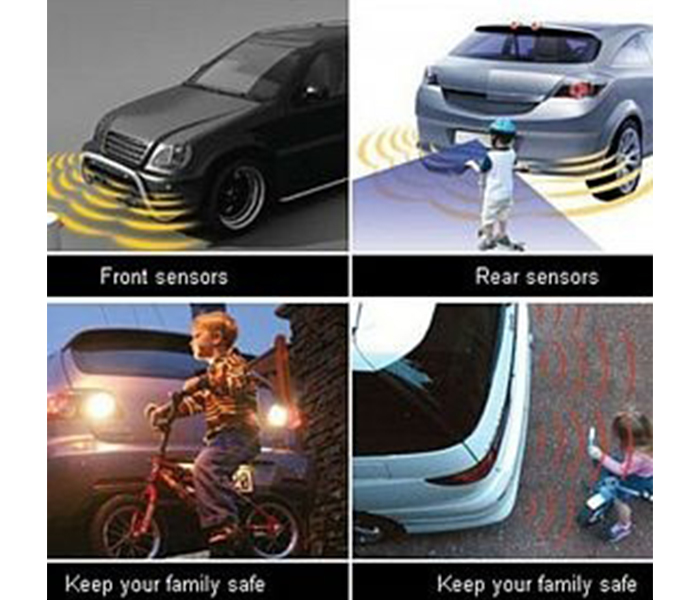 P Assistant 6 Sensor Design Car Parking Sensor System & Sound Reminder, Red - Zoom Image 3