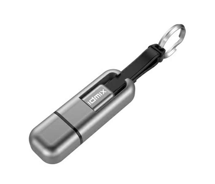 Idmix DL07 4-in-1 Keychain Shape MFI Lightning Cable with 32GB U Disk - Grey - Zoom Image 5