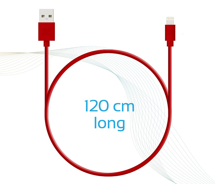 Promate Linkmate-LT USB to Apple Lightning Sync & Charge Cable - Red - Zoom Image 4