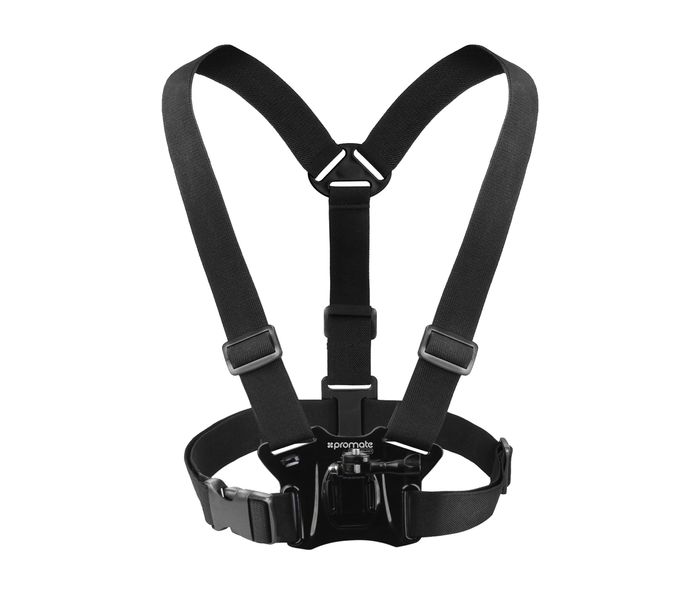 Promate ChestMount-1 Adjustable Action Camera Chest Harness Mount, Black - Zoom Image 7