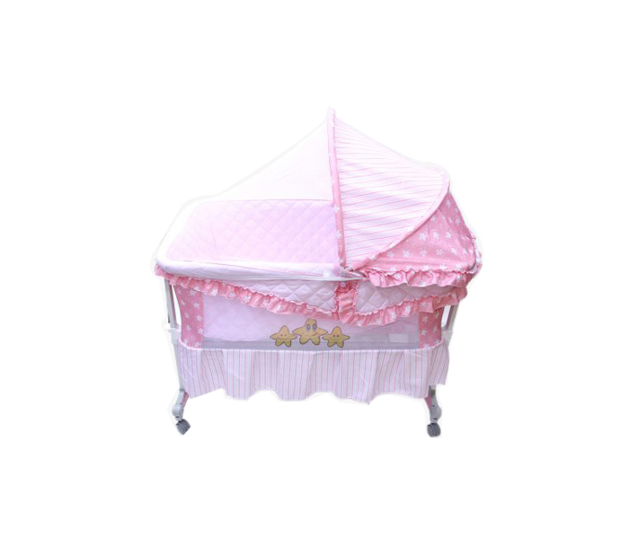 Baby Plus BP6597PINK Baby Crib with Retractable Hood - Pink - Zoom Image 3