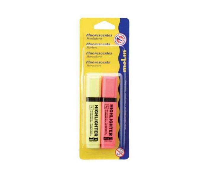 Molin RTF240-02 Pack Of 2 Viva Highlighters Yellow, Pink - Zoom Image