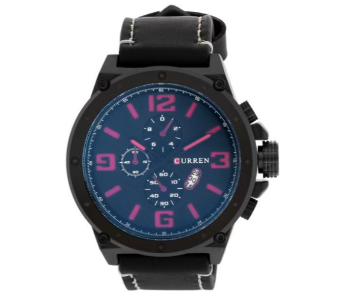 Curren 8230 Fashion Quartz Watch For Men Black And Blue - Zoom Image 2