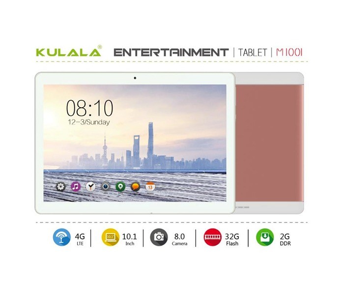 Kulala M-1001 10.1 inch Android 4G Tablet 2GB DDR 32GB Flash Rose Gold - Zoom Image