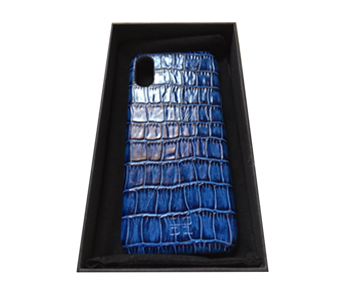 Bouletta UJ-YK07 Croco Genuine Leather Case for Apple iPhone X & XS - Blue - Zoom Image