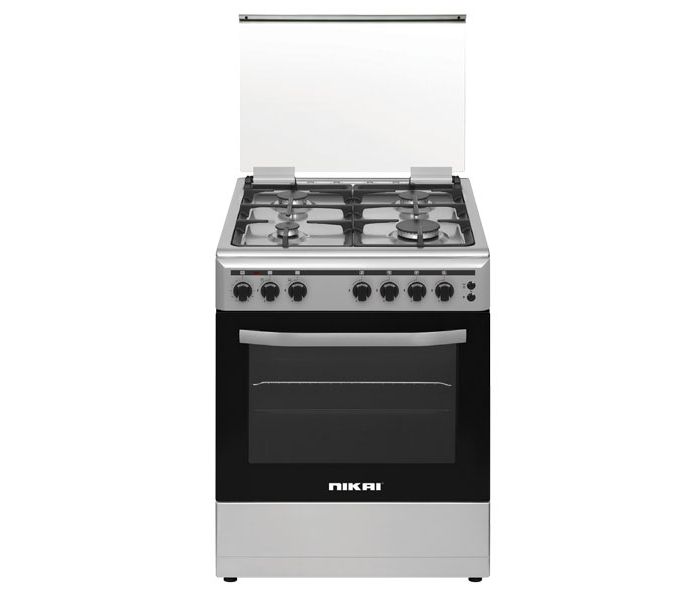 Nikai U6061FS4 Free Standing 4 Gas Burner Silver and Black - Zoom Image